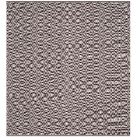 Safavieh Montauk Square Hand Woven Rug, Ivory and Chocolate - 6 x 6 ft. MTK515M-6SQ